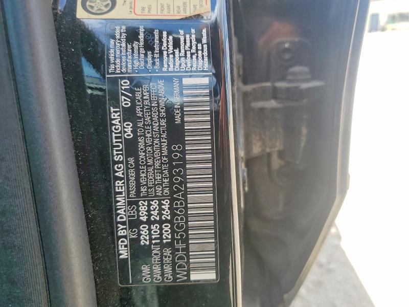 Aukcja sprzedaży 2011 Mercedes-benz E, vin: WDDHF5GB6BA293198, numer aukcji: 59726386