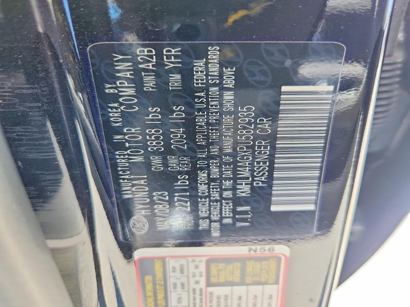 59862766 :رقم المزاد ، KMHLM4AGXPU582935 vin ، 2023 Hyundai Elantra مزاد بيع