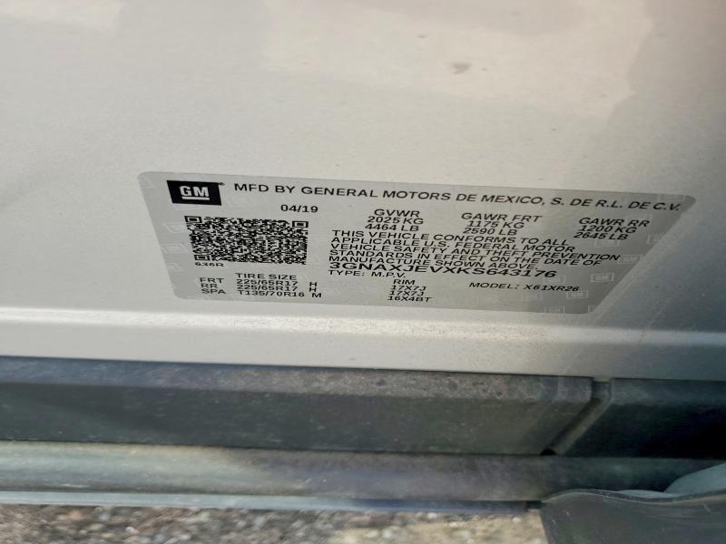 Продаж на аукціоні авто 2019 Chevrolet Equinox, vin: 3GNAXJEVXKS643176, номер лоту: 61770346