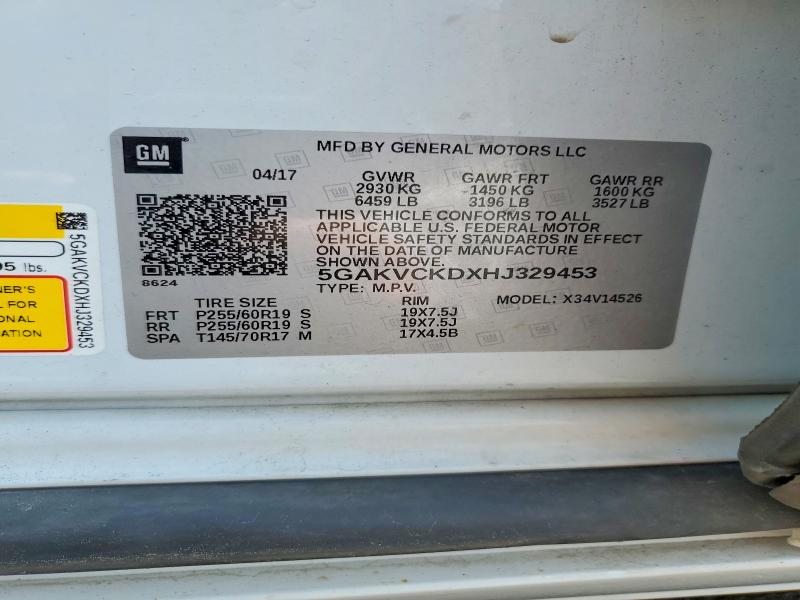 Aukcja sprzedaży 2017 Buick Enclave, vin: 5GAKVCKDXHJ329453, numer aukcji: 59666256