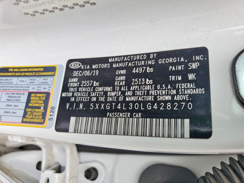 Aukcja sprzedaży 2020 Kia Optima, vin: 5XXGT4L30LG428270, numer aukcji: 61018426