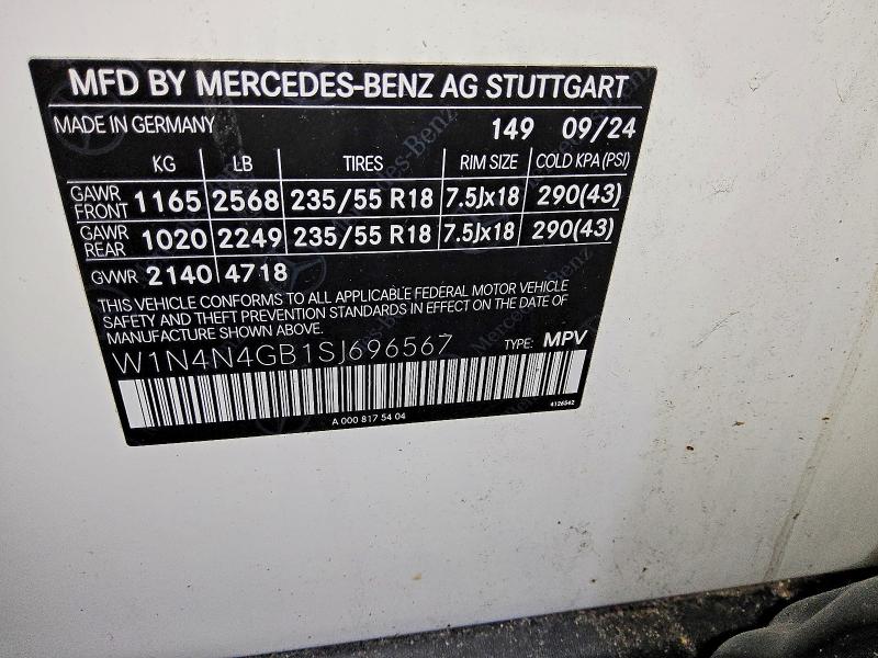 Aukcja sprzedaży 2025 Mercedes-benz Gla, vin: W1N4N4GB1SJ696567, numer aukcji: 61705396