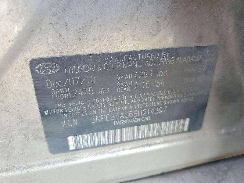 Aukcja sprzedaży 2011 Hyundai Sonata, vin: 5NPEB4AC6BH214397, numer aukcji: 60357656