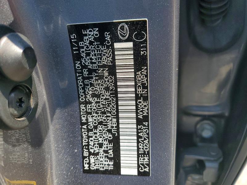 Aukcja sprzedaży 2016 Lexus Es, vin: JTHBW1GG2G2113932, numer aukcji: 63583596
