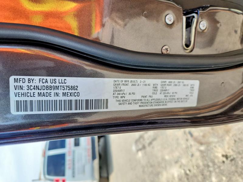 Продажа на аукционе авто 2021 Jeep Compass, vin: 3C4NJDBB9MT575862, номер лота: 60178526