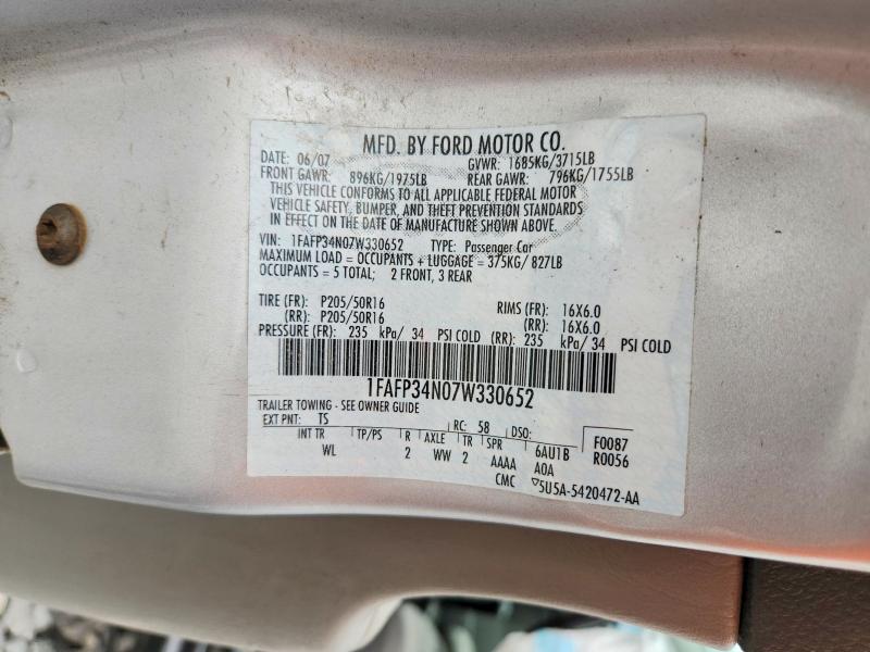 Продажа на аукционе авто 2007 Ford Focus, vin: 1FAFP34N07W330652, номер лота: 63480776