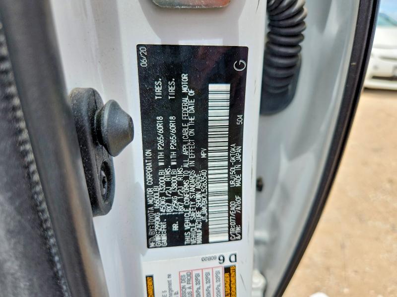 60974966 :رقم المزاد ، JTJAM7BX7L5263540 vin ، 2020 Lexus Gx مزاد بيع