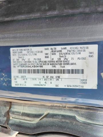 2020 Ford Transit მანქანა იყიდება აუქციონზე, vin: 1FTBR3X84LKB04186, აუქციონის ნომერი: 59745816