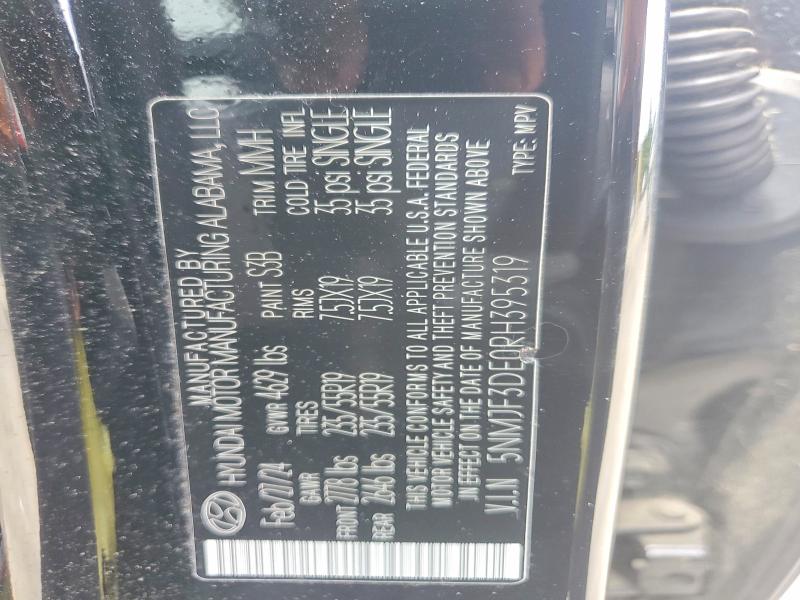 Aukcja sprzedaży 2024 Hyundai Tucson, vin: 5NMJF3DE0RH395319, numer aukcji: 62205526