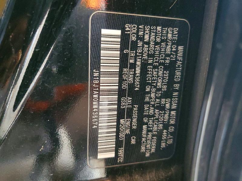 Продажа на аукционе авто 2021 Nissan Rouge, vin: JN1BJ1AW0MW436674, номер лота: 60389096