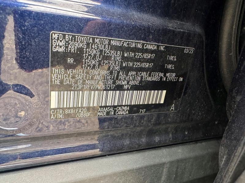 Aukcja sprzedaży 2023 Toyota Rav4, vin: 2T3P1RFV7PW361217, numer aukcji: 61613296