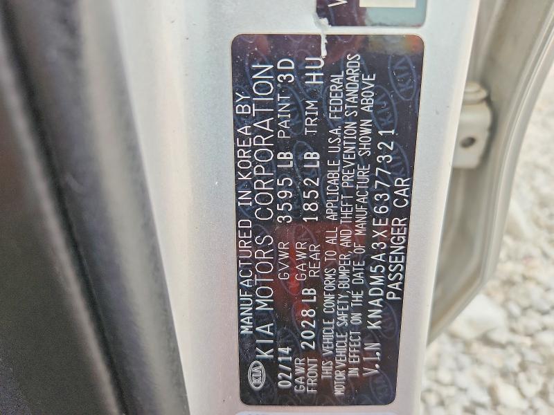 Продаж на аукціоні авто 2014 Kia Rio, vin: KNADM5A3XE6377321, номер лоту: 61431126