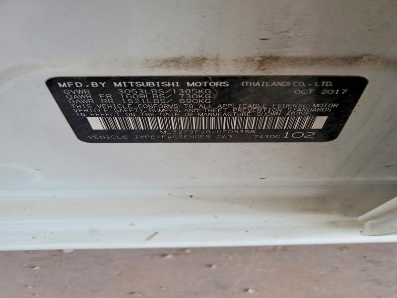 Aukcja sprzedaży 2018 Mitsubishi Mirage, vin: ML32F3FJ8JHF06368, numer aukcji: 57425846