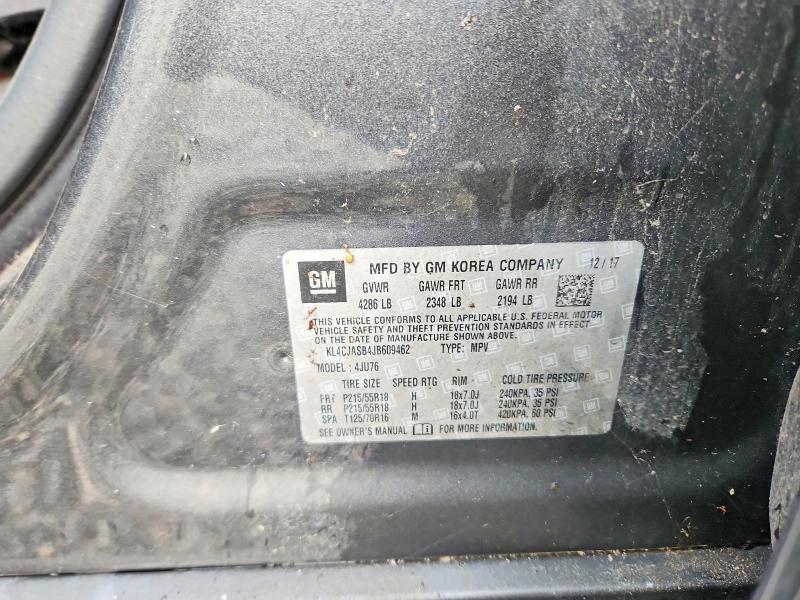 60003376 :رقم المزاد ، KL4CJASB4JB609462 vin ، 2018 Buick Encore مزاد بيع