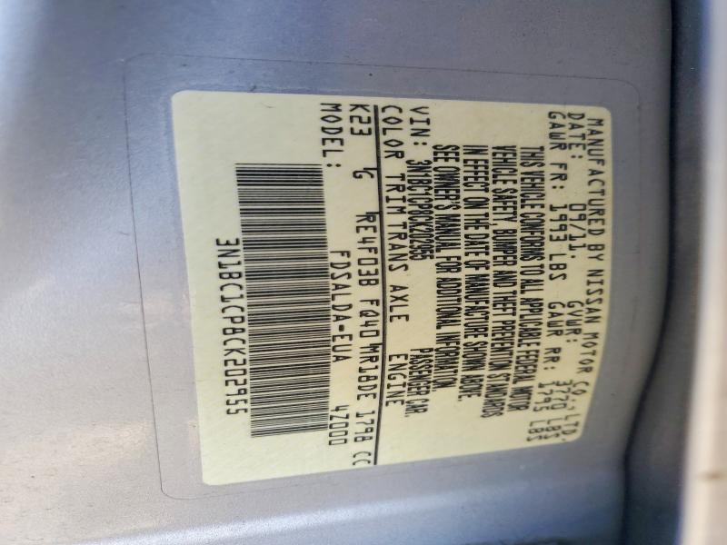 Продаж на аукціоні авто 2012 Nissan Versa, vin: 3N1BC1CP8CK202955, номер лоту: 59891376