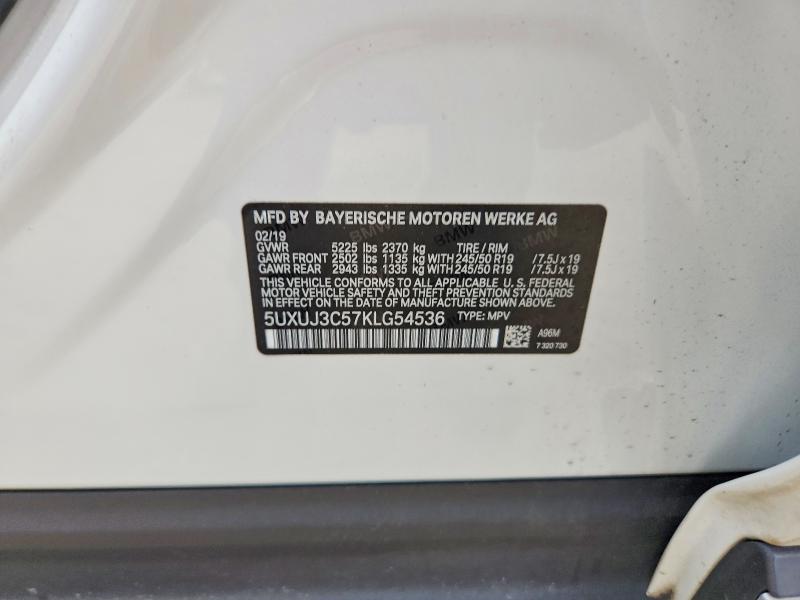 Aukcja sprzedaży 2019 Bmw X4, vin: 5UXUJ3C57KLG54536, numer aukcji: 62570146