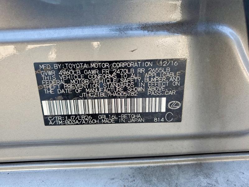 Продажа на аукционе авто 2017 Lexus Gs 350, vin: JTHCZ1BL7HA005782, номер лота: 60513576