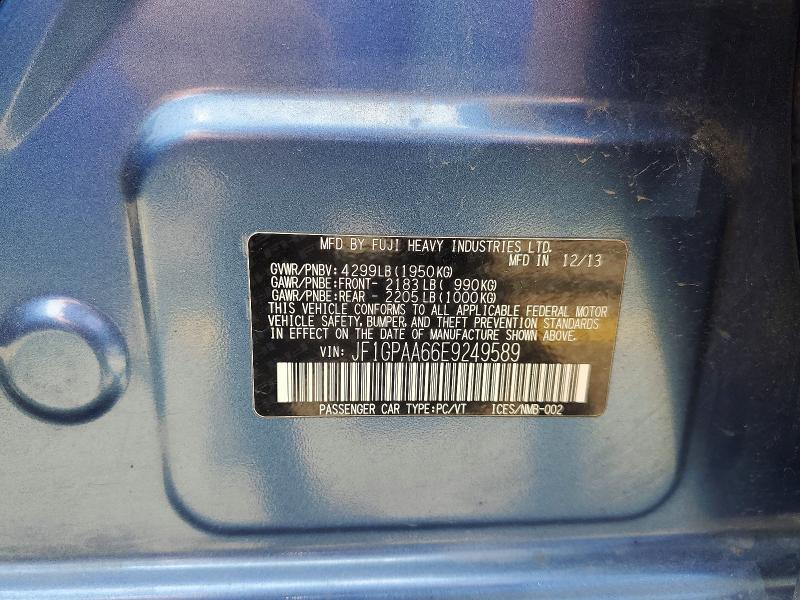 Продаж на аукціоні авто 2014 Subaru Impreza, vin: JF1GPAA66E9249589, номер лоту: 59305506