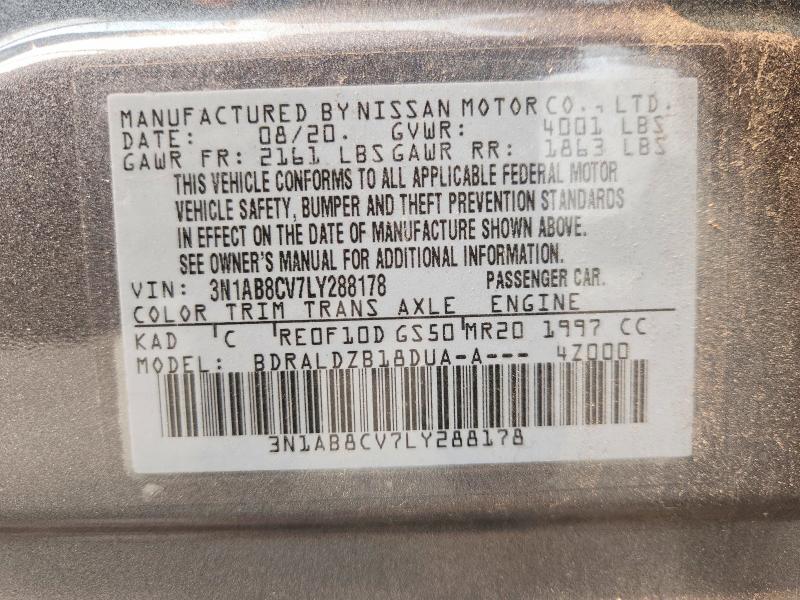 Aukcja sprzedaży 2020 Nissan Sentra, vin: 3N1AB8CV7LY288178, numer aukcji: 61547326