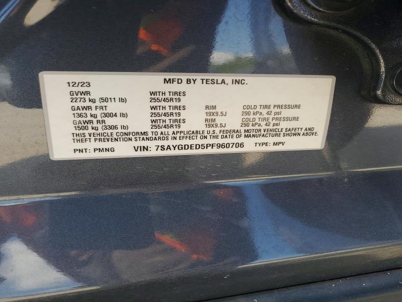 Aukcja sprzedaży 2023 Tesla Model Y, vin: 7SAYGDED5PF960706, numer aukcji: 60755786