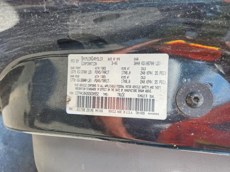 Aukcja sprzedaży 2006 Dodge Ram 1500, vin: 1D7HA18N26S630952, numer aukcji: 62245896