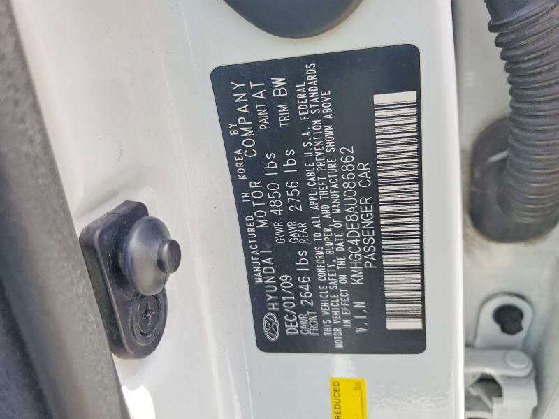 Продаж на аукціоні авто 2010 Hyundai Genesis, vin: KMHGC4DE8AU086862, номер лоту: 60604826