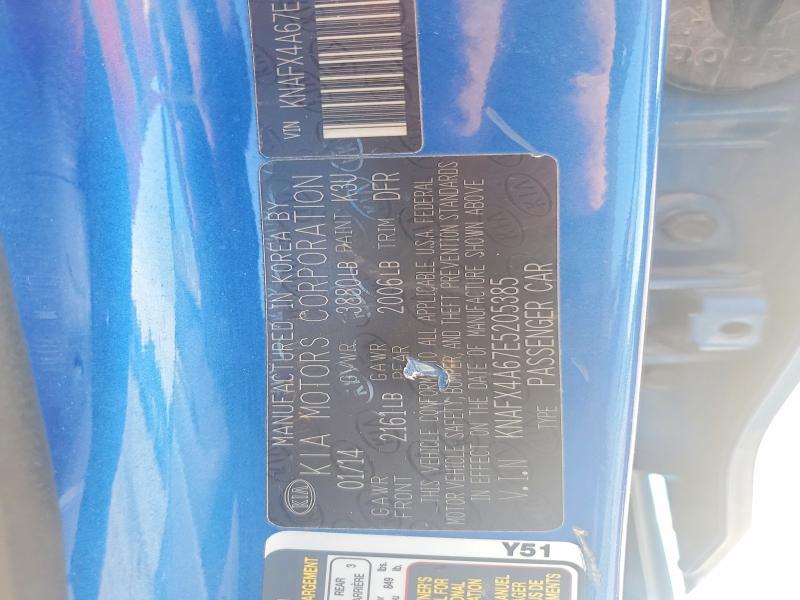59614016 :رقم المزاد ، KNAFX4A67E5205385 vin ، 2014 Kia Forte مزاد بيع