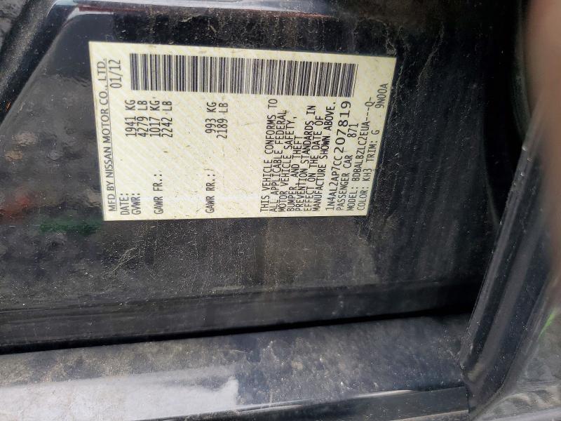 62108416 :رقم المزاد ، 1N4AL2AP7CC207819 vin ، 2012 Nissan Altima مزاد بيع