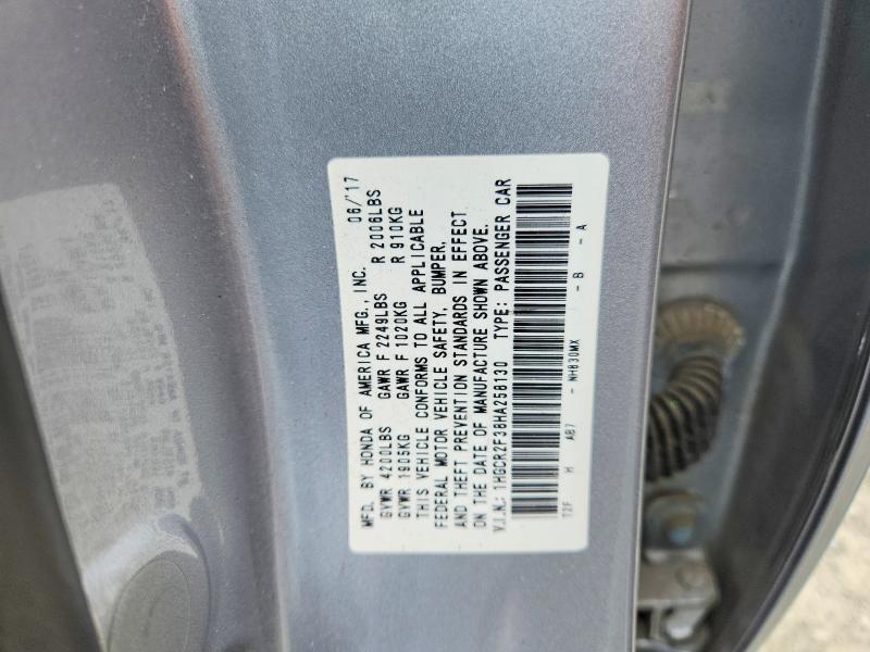 Продаж на аукціоні авто 2017 Honda Accord, vin: 1HGCR2F38HA258130, номер лоту: 60481186