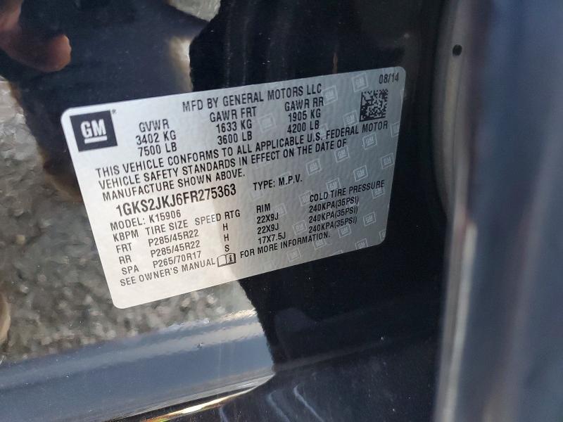Продаж на аукціоні авто 2015 Gmc Yukon Xl, vin: 1GKS2JKJ6FR275363, номер лоту: 59152036