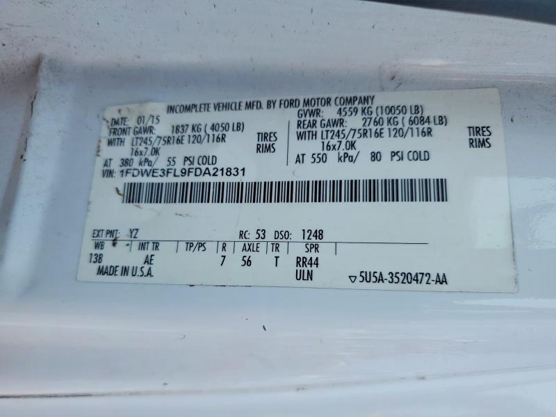 Aukcja sprzedaży 2015 Ford Econoline E350, vin: 1FDWE3FL9FDA21831, numer aukcji: 60182706