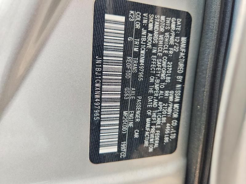2022 Nissan Rogue Sport მანქანა იყიდება აუქციონზე, vin: JN1BJ1CWXNW497965, აუქციონის ნომერი: 61405026