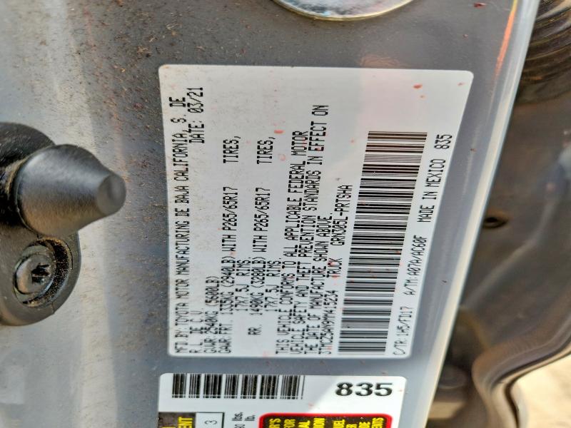 Продажа на аукционе авто 2021 Toyota Tacoma, vin: 3TMCZ5AN9MM415234, номер лота: 61008946