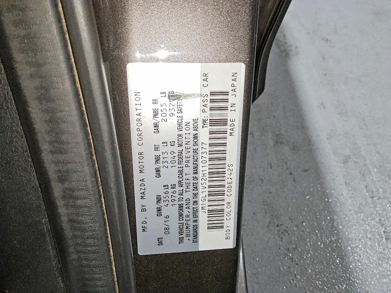 Продажа на аукционе авто 2017 Mazda 6, vin: JM1GL1V52H1107377, номер лота: 59088196