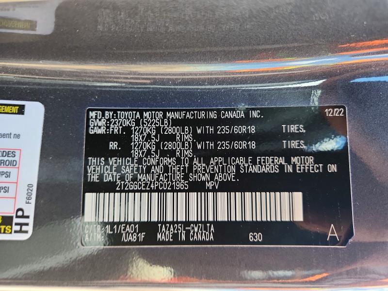 Aukcja sprzedaży 2023 Lexus Nx, vin: 2T2GGCEZ4PC021965, numer aukcji: 60530636