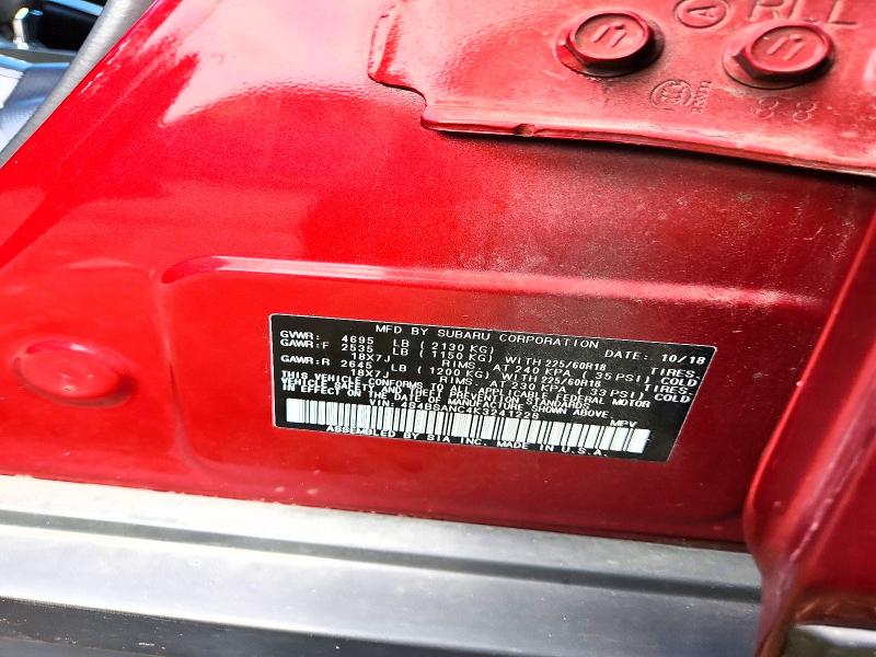 2019 Subaru Outback მანქანა იყიდება აუქციონზე, vin: 4S4BSANC4K3241228, აუქციონის ნომერი: 62082716