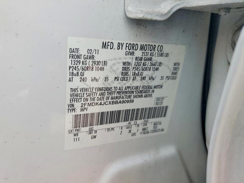 Продаж на аукціоні авто 2011 Ford Edge, vin: 2FMDK4JCXBBA90959, номер лоту: 60469706