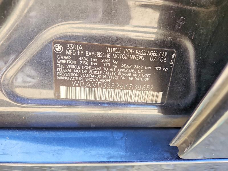 60181166 :رقم المزاد ، WBAVB33596KS38657 vin ، 2006 Bmw 330 مزاد بيع