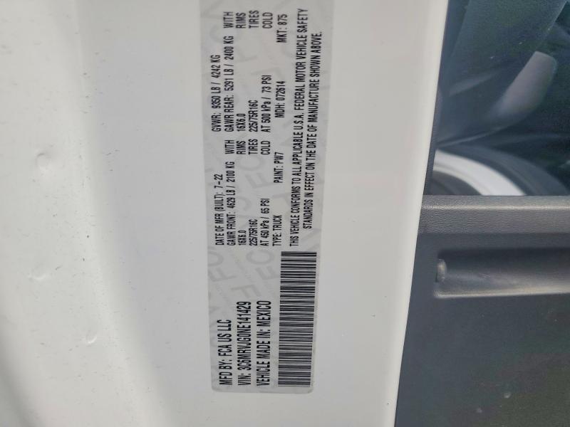 Aukcja sprzedaży 2022 Ram Promaster 3500, vin: 3C6MRVJG0NE141429, numer aukcji: 60934396
