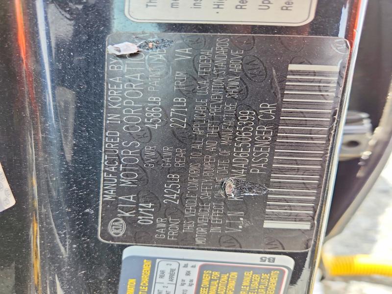 Aukcja sprzedaży 2014 Kia Optima, vin: KNAGN4AD6E5065399, numer aukcji: 62220716