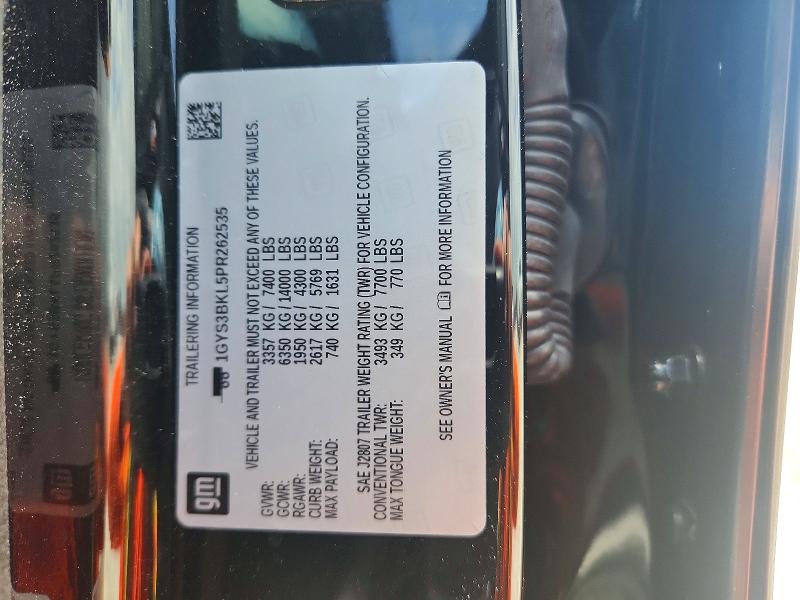 Продажа на аукционе авто 2023 Cadillac Escalade, vin: 1GYS3BKL5PR262535, номер лота: 60625246