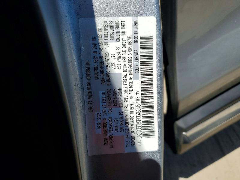 60191286 :رقم المزاد ، JM3TCBDY9P0649376 vin ، 2023 Mazda Cx-9 مزاد بيع