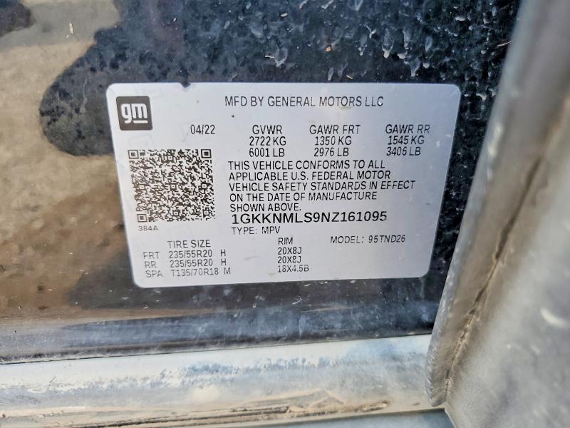 Продажа на аукционе авто 2022 Gmc Acadia, vin: 1GKKNMLS9NZ161095, номер лота: 62497106
