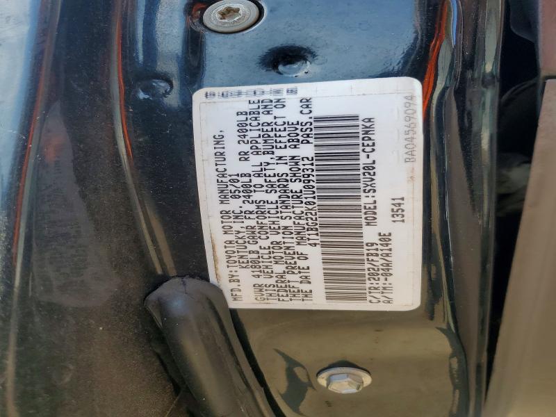 85614665 :رقم المزاد ، 4T1BG22K01U099312 vin ، 2001 Toyota Camry مزاد بيع