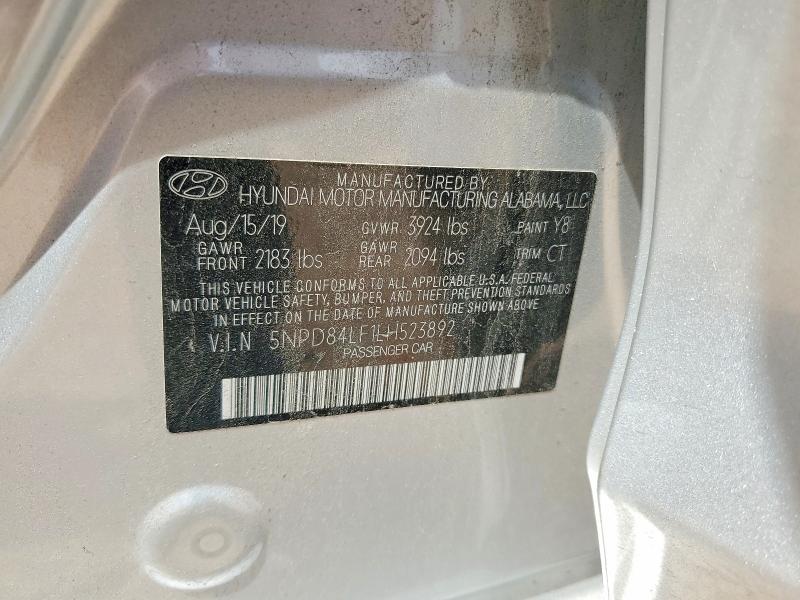 Продажа на аукционе авто 2020 Hyundai Elantra, vin: 5NPD84LF1LH523892, номер лота: 62060916