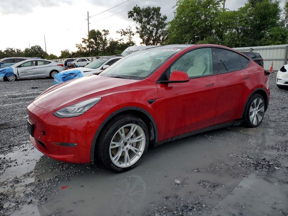 Продажа на аукционе авто 2021 Tesla Model Y, vin: 5YJYGDEDXMF110532, номер лота: 61242546