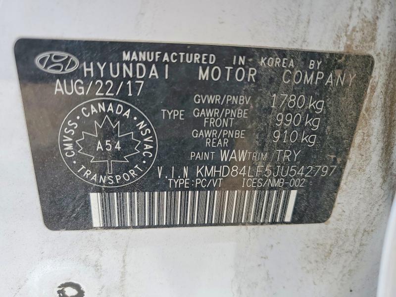 Продажа на аукционе авто 2018 Hyundai Elantra, vin: KMHD84LF5JU542797, номер лота: 61797336