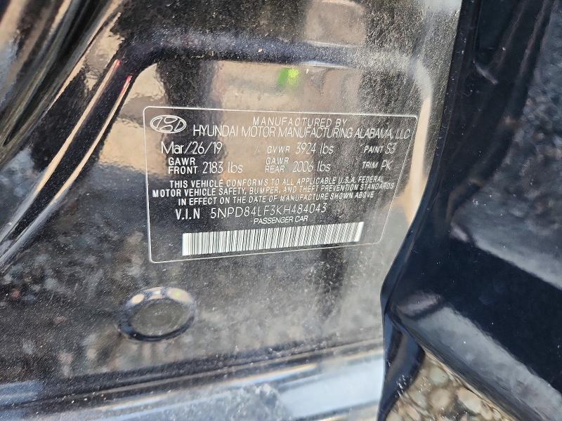 Продаж на аукціоні авто 2019 Hyundai Elantra, vin: 5NPD84LF3KH484043, номер лоту: 62945176