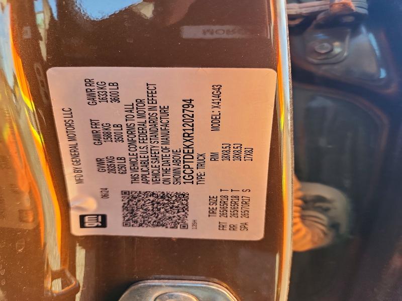 62755786 :رقم المزاد ، 1GCPTDEKXR1202794 vin ، 2024 Chevrolet Colorado مزاد بيع