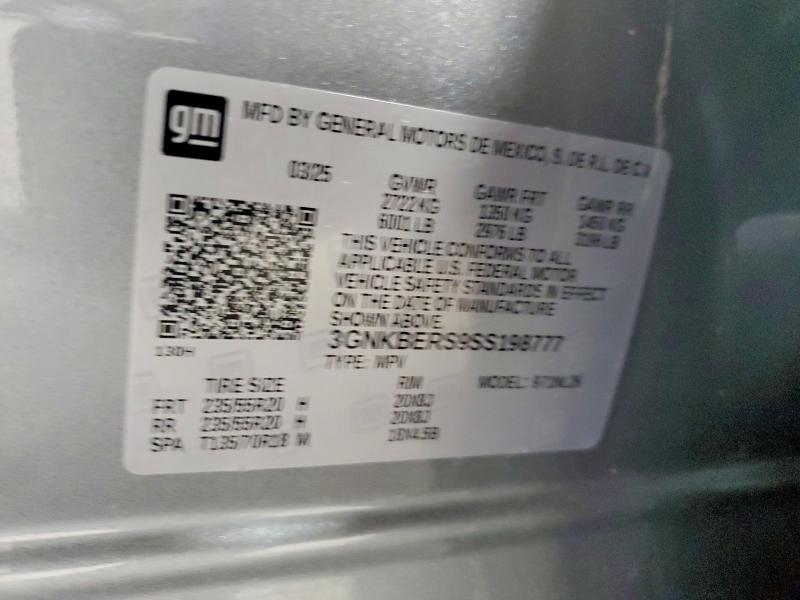 Продаж на аукціоні авто 2025 Chevrolet Blazer, vin: 3GNKBERS9SS198777, номер лоту: 60038466